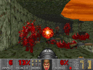 Tidiga FPS som Doom försökte förtydliga skadors effekt genom att visa ditt ansikte.
