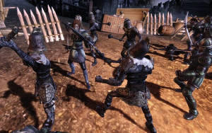 Aj då. Resvägen visade sig vara ett bakhåll som måste slås ner. Dragon Age bjuder på slumpvisa reshändelser.