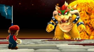Bowser tornar upp sig framför Mario - men borde veta vid det här laget att han kommer att åka på spö.