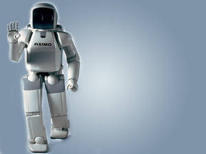 Asimo - Hondas robot från år 2000 var från början tänkt att hjälpa rörelsehindrade och kan själv ta sig fram i cirka 6 km/h.