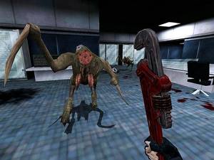 'Jag har stulit från Aliens under hela min karriär', erkände Pitchford. Ovan Half-Life: Opposing Force.
